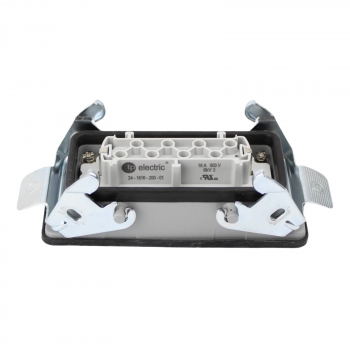 Preview: Industriesteckverbinder - Anbaugehäuse + Buchse 16 Polig 16A - Metall